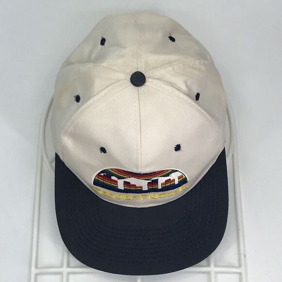 VTG Denver Nuggets Skyline Rainbow Block Logo Snapback Hat Drew Pearson (H12) - Picture 10 of 10
